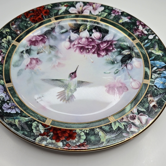Floral Hummingbird Dinner Plate - Picture 4 of 8